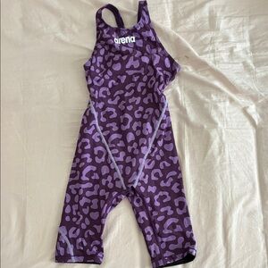 Purple Leopard Print Swimsuit